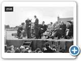 George V playing field - presentation of £300 cheque to Town Clerk.Left to right: Bailie Dobson, Mrs Dobson, Mr MacDowall, Provost Anderson, Bailie Rowat, Lady o'Connor, General Sir Richard o'Connor, Rev William Craig, Mrs Craig. 