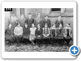 Fortrose Academy. Back row: Allan MacLeod, Ronald Cooper, Donald MacDonald, Ian Munro, Arthur Riach, Kenneth Grigor. Front: Hannah MacKenzie, Jessie Cameron, Mary Fraser, Rhoda Geddes, Kathleen Gaskell, Betty Gordon, Peasy Wilson, Barbara Junor, Betty Miller