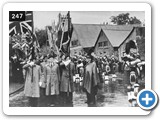 Fortrose Church Street, British Legion. Alex Mackenzie "Post", Willie Fraser, John Smith (behind, right)