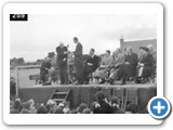 George V playing field - presentation of £300 cheque to Town Clerk.Left to right: Bailie Dobson, Mrs Dobson, Mr MacDowall, Provost Anderson, Bailie Rowat, Lady o'Connor, General Sir Richard o'Connor, Rev William Craig, Mrs Craig. 