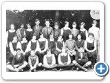 Pupil group. Delia Grigor, Ishbel Fraser, , , Kenny Macdonald, Donald Mackay (Puck), Jenny Mann, Miss Kemp, Dolly Mackey, Margaret Campbell, Violet Gordon, Ciss Macleman, Chris Munro, Bernie Junor, Jessie Moir, Mary Dunoon, Roddy Fraser, James Jack,  Louie Civel, Alex Maclennan (Boultie)